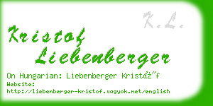kristof liebenberger business card